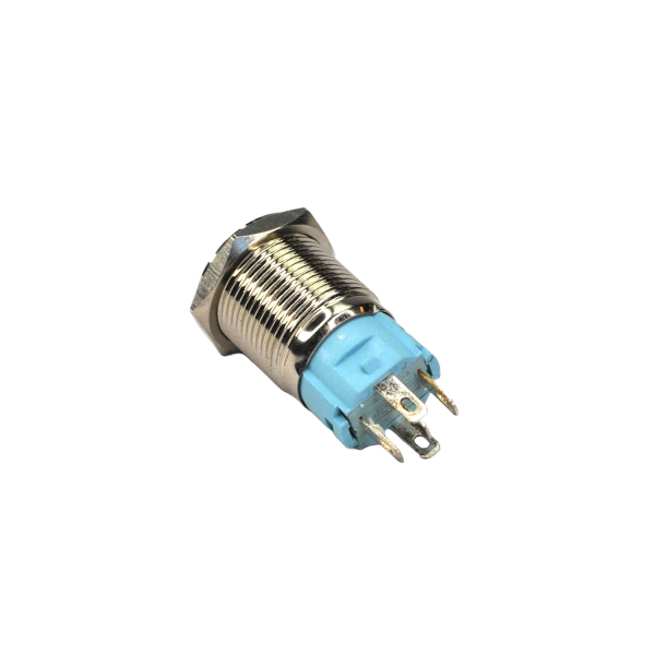 16mm Silver Momentary LED Push Button