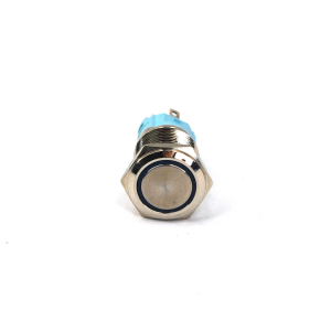 16mm Silver Momentary LED Push Button