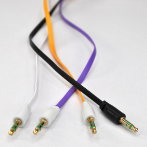 Colored 3.5mm Jack Male to Male - Flat Cord Audio Cable