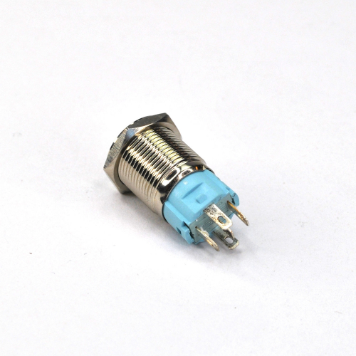 16mm Silver Momentary LED Push Button