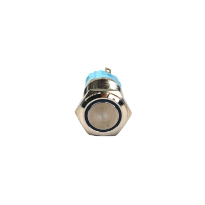 16mm Silver Momentary LED Push Button